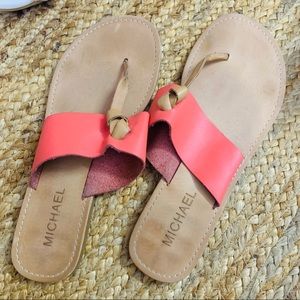 MK Pure Leather Thong Sandals